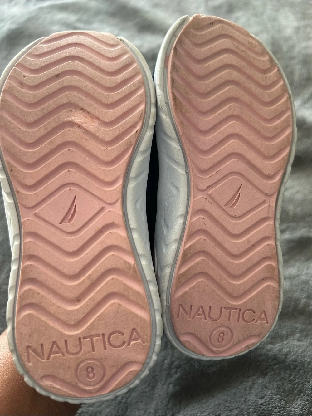 Nautica Black and Pink Slip-On Kids Sneakers